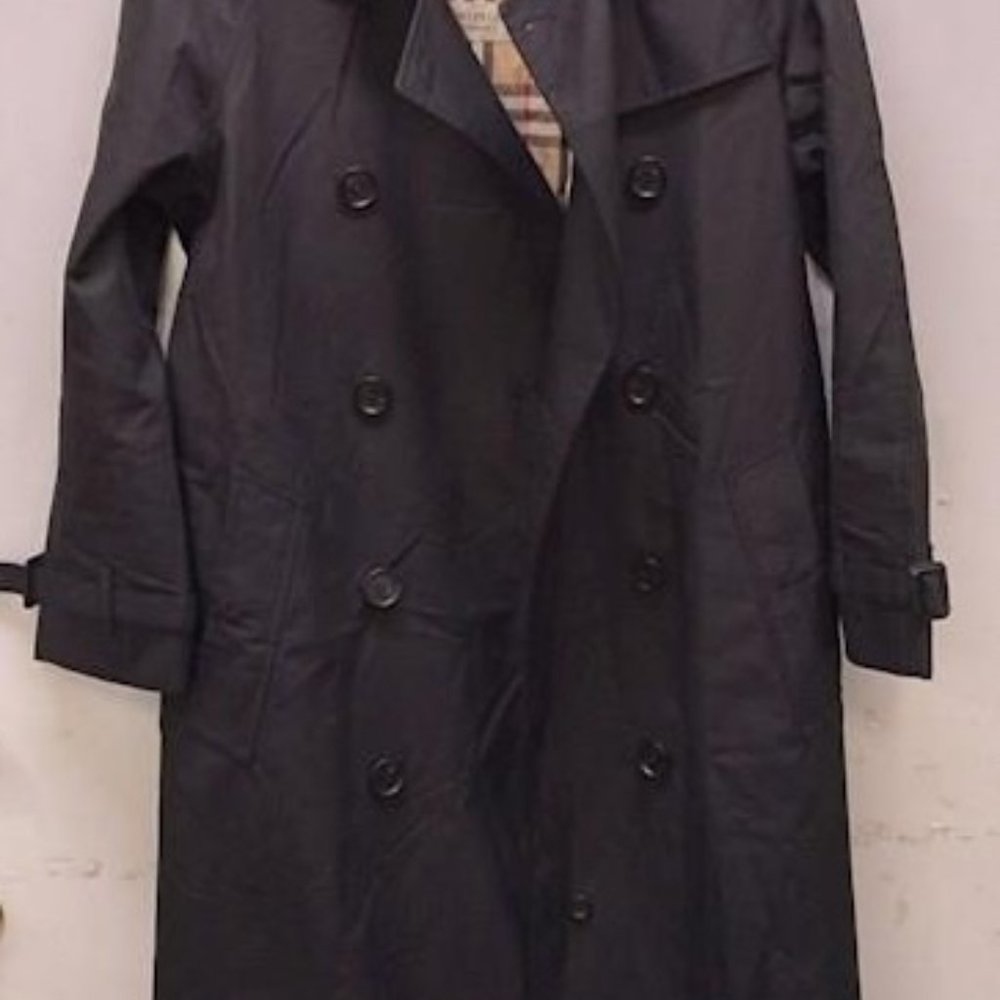 Burberry Long Waterloo Heritage Trench Coat - Black Size 6